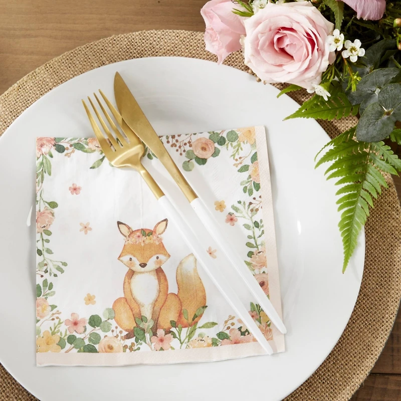 Kate Aspen® Pink Woodland Baby Napkins, 30ct.