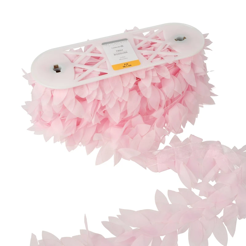 4" Chiffon Leaf Trim Ribbon by Celebrate It