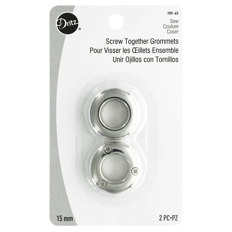 Dritz® 9/16'' Nickel Screw Together Grommet, 2ct.