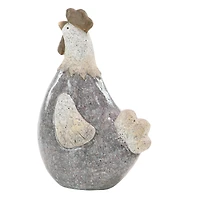 Grey Polystone Country Birds Garden Sculpture, 8" x 5" x 13"