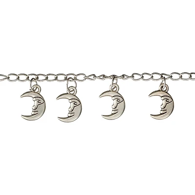 12 Packs: 9 ct. (108 total)  Silver Metal Moon Charms, 16mm by Bead Landing™