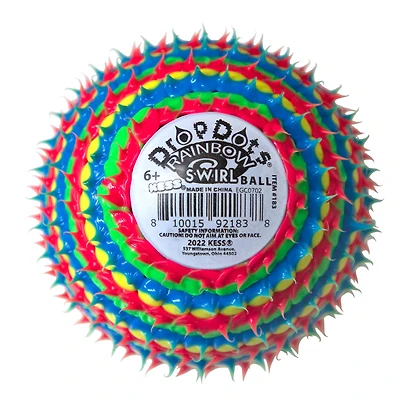 Kess® Drop Dots Rainbow Swirl Ball