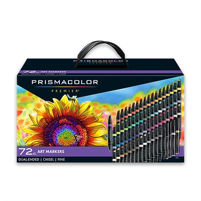Prismacolor® Premier® Dual-Ended 72 Color Sunflower Box Art Marker Set