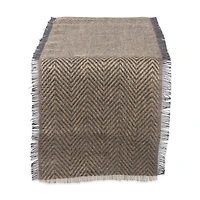DII® 72" Mineral Chevron Burlap Table Runner