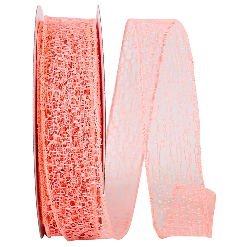 JAM Paper 1.5" x 25yd. Web Natural Wired Ribbon