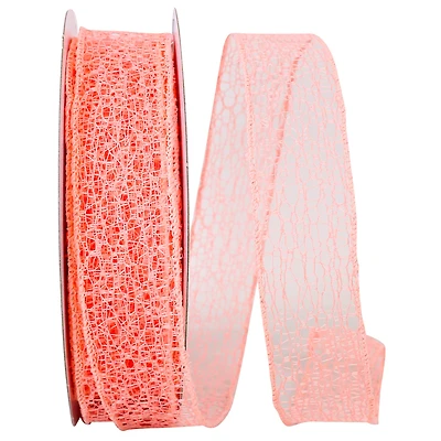 JAM Paper 1.5" x 25yd. Web Natural Wired Ribbon