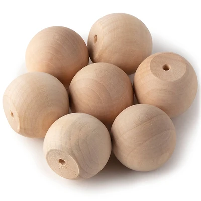 6 Packs: 7 ct. (42 total) 1.5" Wood Doll Heads by Make Market®