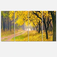 Designart - Bright Yellow Autumn Forest