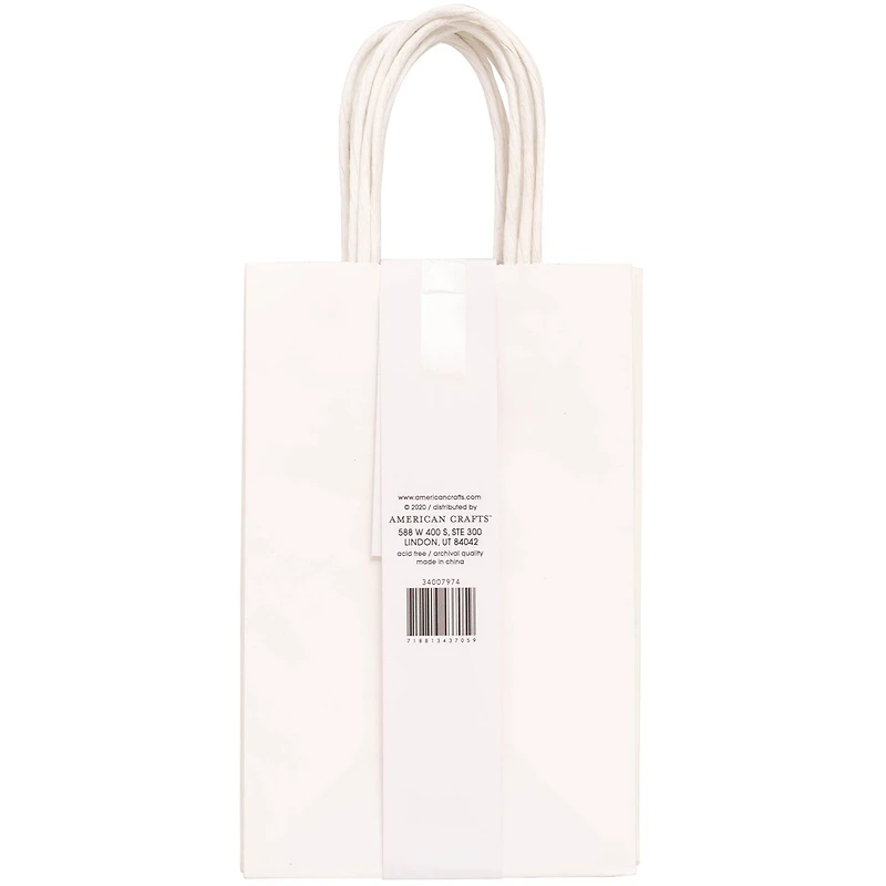 American Crafts™ Fancy That Small White Gift Bags, 6ct.
