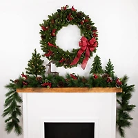 3ft. Pre-Lit Canadian Pine Artificial Christmas Wreath
