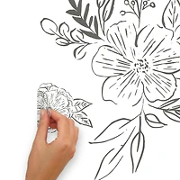 RoomMates Beth Schneider Floral Sketch Peel & Stick Giant Wall Decals