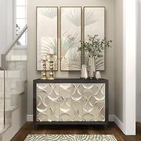 Gold Aluminum Candle Holder Set