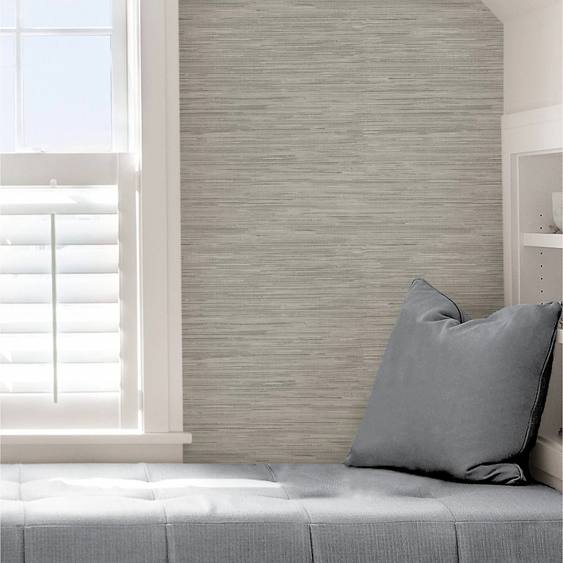 InHome Avery Weave Gray Peel & Stick Wallpaper