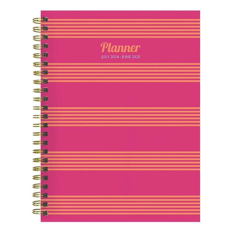 TF Publishing 2024 - 2025 Cabana Stripe Medium Spiral Planner
