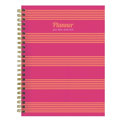 TF Publishing 2024 - 2025 Cabana Stripe Medium Spiral Planner