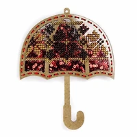 Wonderland Crafts Red Umbrella Christmas Ornament Bead Embroidery Kit
