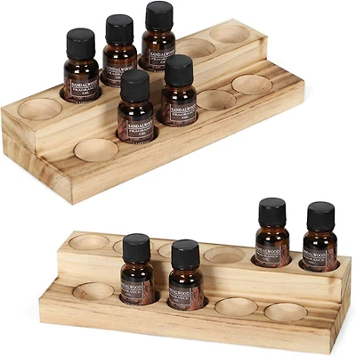 NEX™ Rustic Wooden Essential Oil Display Holder Set