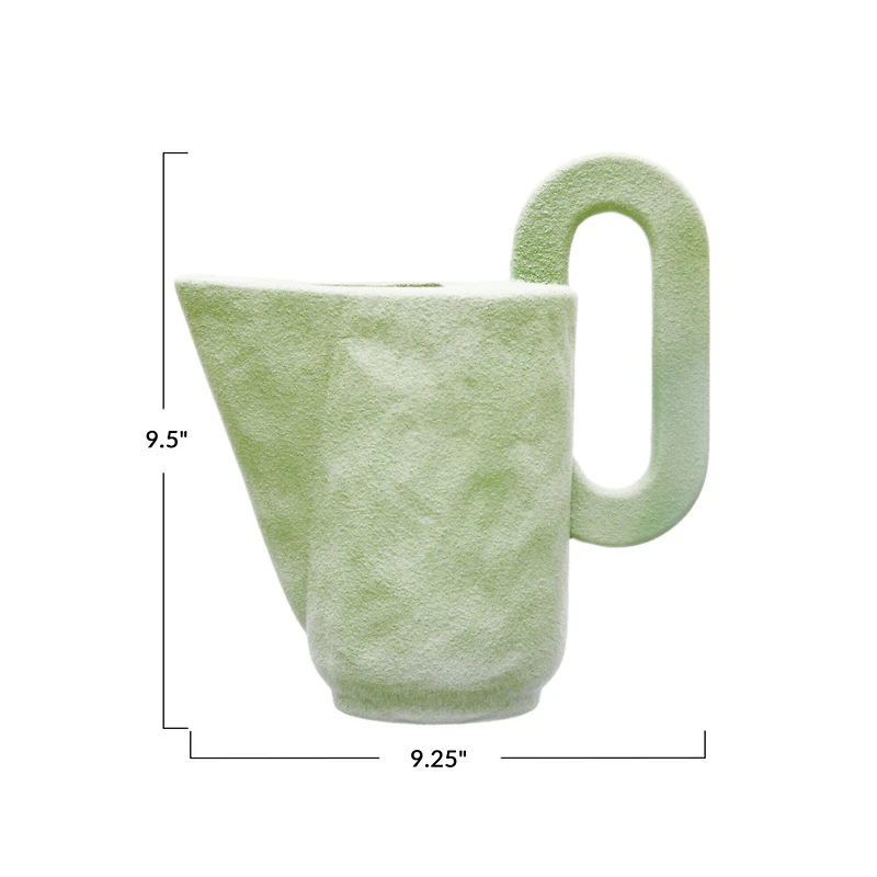 Hello Honey® 10" Mint Modern Decorative Ceramic Pitcher