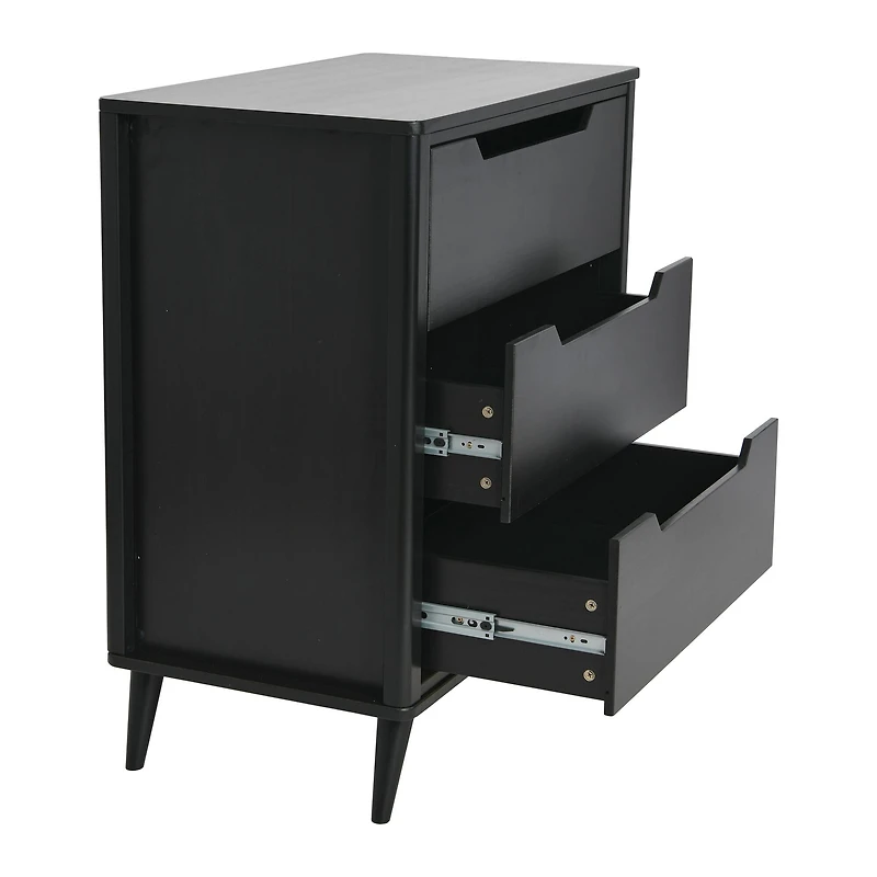 Hello Honey® 37.5" Yume Mid Century Modern Solid Wood 3-Drawer Dresser Chest