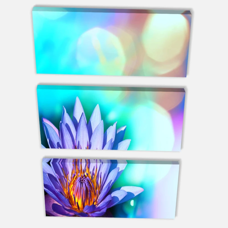 Designart - Blossoming Purple Lotus Flower