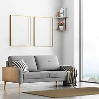 White 2-Tier Floating Corner Shelf