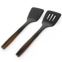 Gibson Home Branwyn Brown & Stainless Steel Handled Kitchen Tool Set, 5ct.