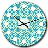 Designart 'Retro Ornamental Design I Mid-Century Modern Wall Clock