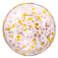 Hello Honey® 7" Speckle Round Stemmed Champagne Coupe Glass Set