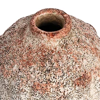 Hello Honey® Cream Terra Cotta Vase with Raised Rectangle Pattern Set