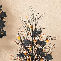 Glitzhome® 21" Lighted Halloween Candy Corn Berries Table Tree
