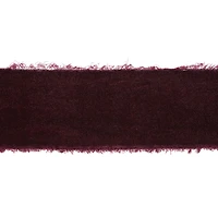 1.5" x 2yd. Red Velvet Ribbon with Distressed Edge by Ashland® Gothic Bordeaux