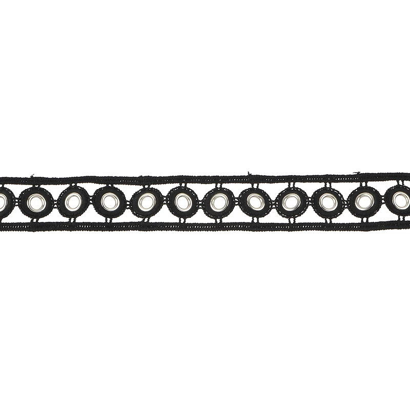 1" Black Eyelet Trim by Celebrate It® Fashion Mode