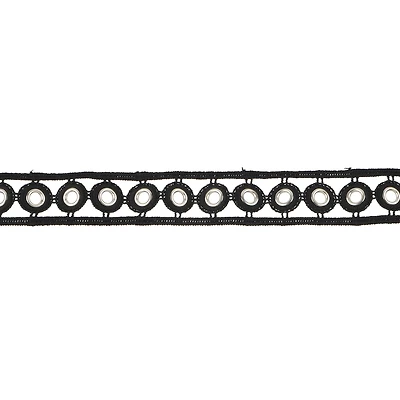 1" Black Eyelet Trim by Celebrate It® Fashion Mode
