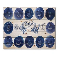 Designart - Collection of Astrology Signs On Blue