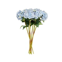 33" Blue Hydrangea Artificial Flower Stem