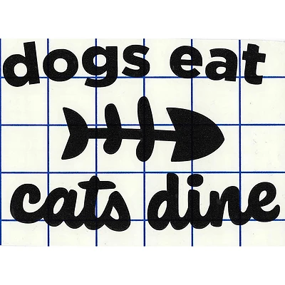 Leisure Arts® Vinyl Dogs Eat, Cats Dine Black Wall Decal