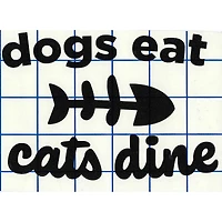 Leisure Arts® Vinyl Dogs Eat, Cats Dine Black Wall Decal