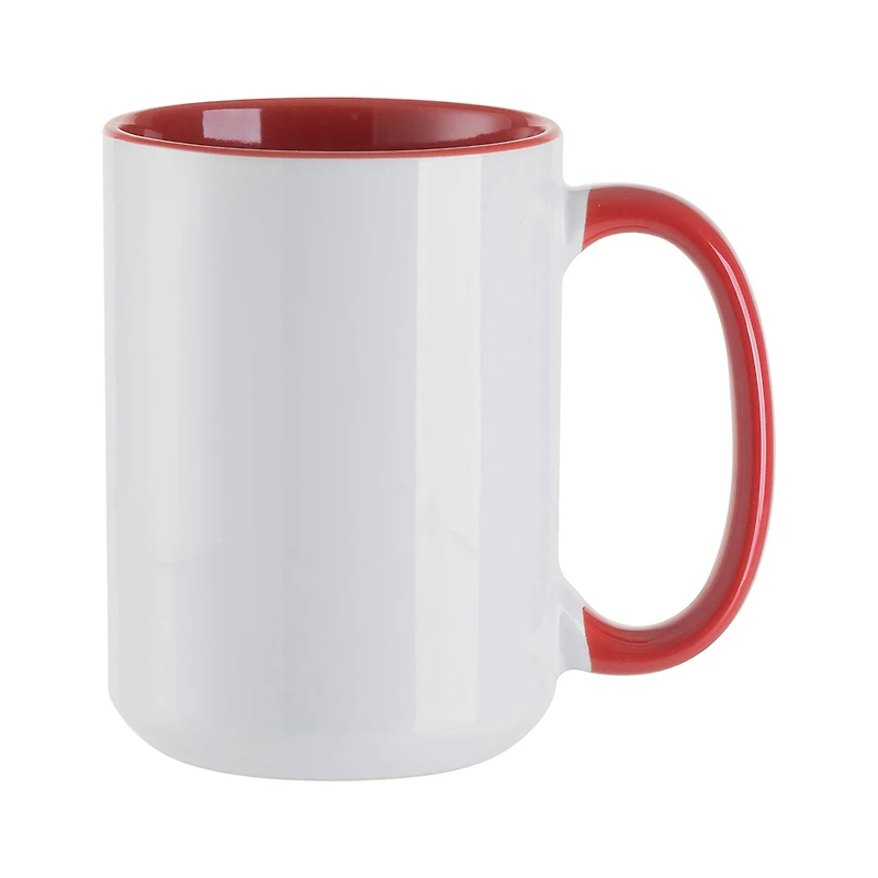 Craft Express 15oz. Red Sublimation Two Tone Mugs, 6ct.