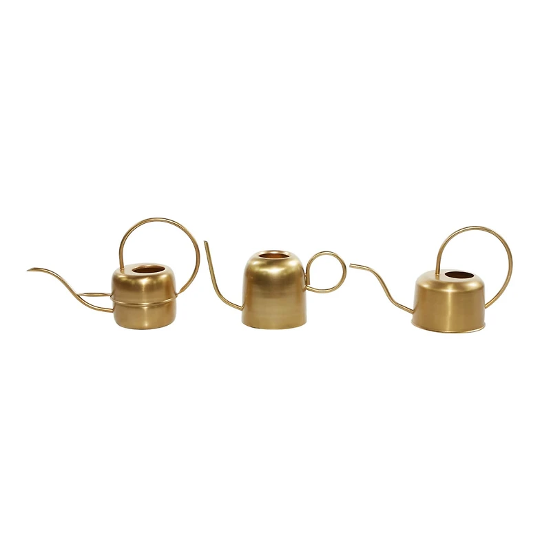 Gold Metal Glam Watering Can Set