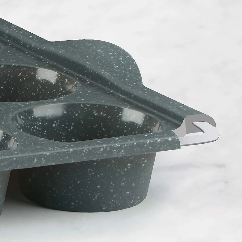 6-Cavity Metal Reinforced Silicone Mini Fluted Cake Pan by Celebrate It®