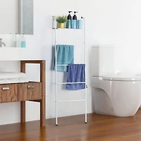 NEX™ 5-Tier White Ladder Towel & Blanket Holder Rack