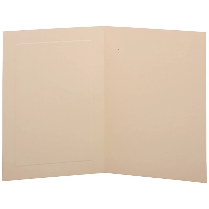 JAM Paper A7 Strathmore Ivory Wove Panel Fold Over Cards