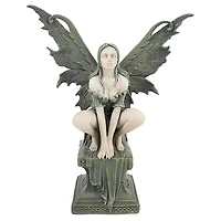 Design Toscano 9.5" Celtic Fairy's Perilous Perch Garden Statue