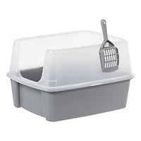 IRIS® 20qt. Gray Cat Litter Box with Open Lid
