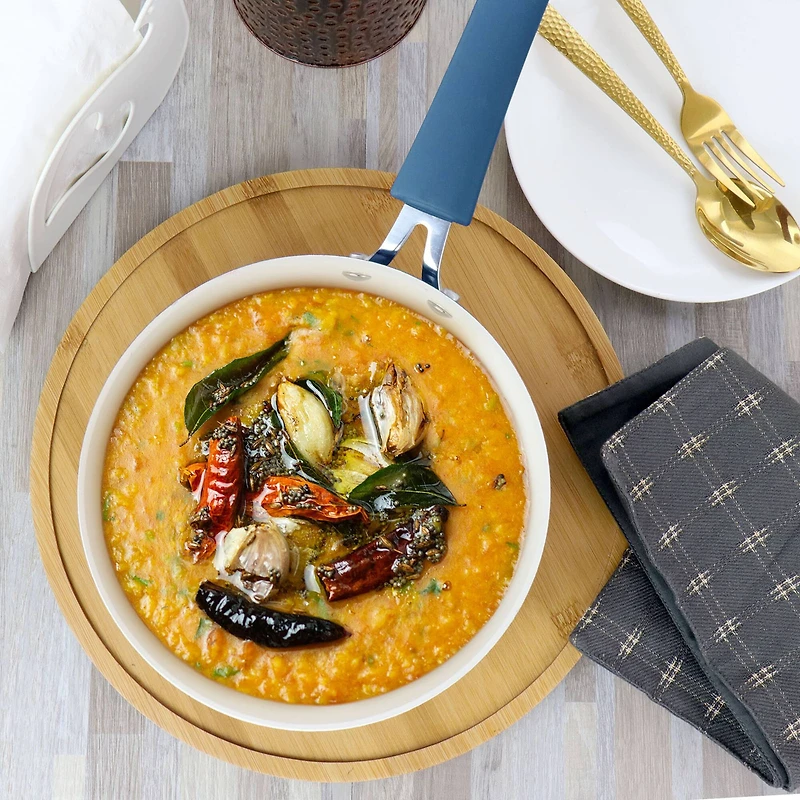 Oster Corbett 8-Piece Blue Nonstick Aluminum Cookware Set