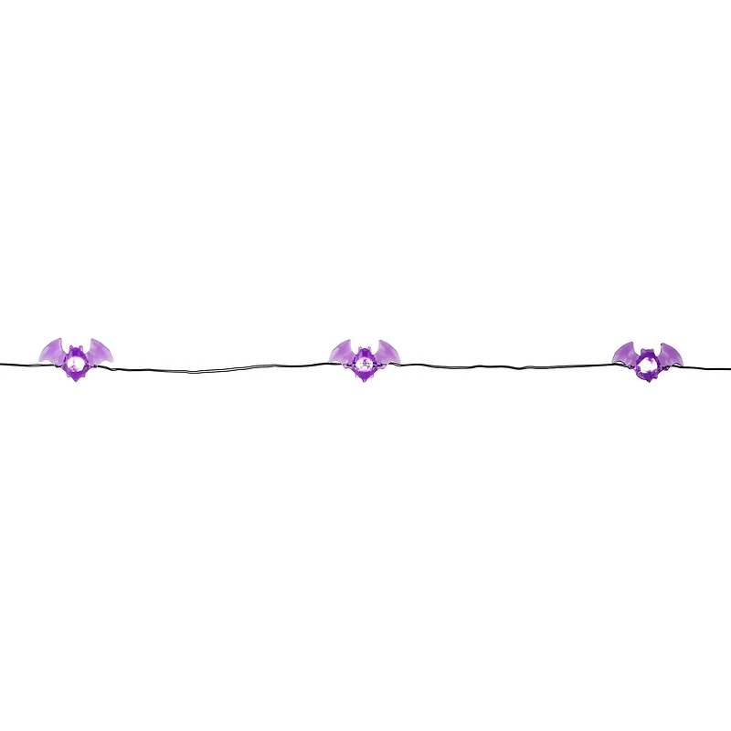 18ct. Warm White LED Purple Bat Icon String Lights by Ashland®
