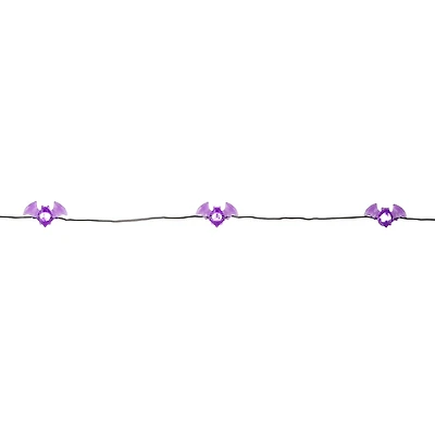 18ct. Warm White LED Purple Bat Icon String Lights by Ashland®