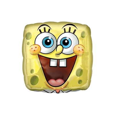 18" SpongeBob Square Face Foil Balloon