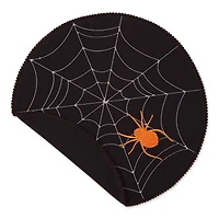 DII® Spooky Spiderweb Embellished Round Placemats, 4ct.