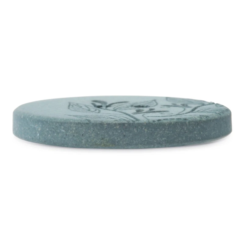 Dritz® 28mm Dark Turquoise Recycled Hemp Round Floral Button, 3ct.